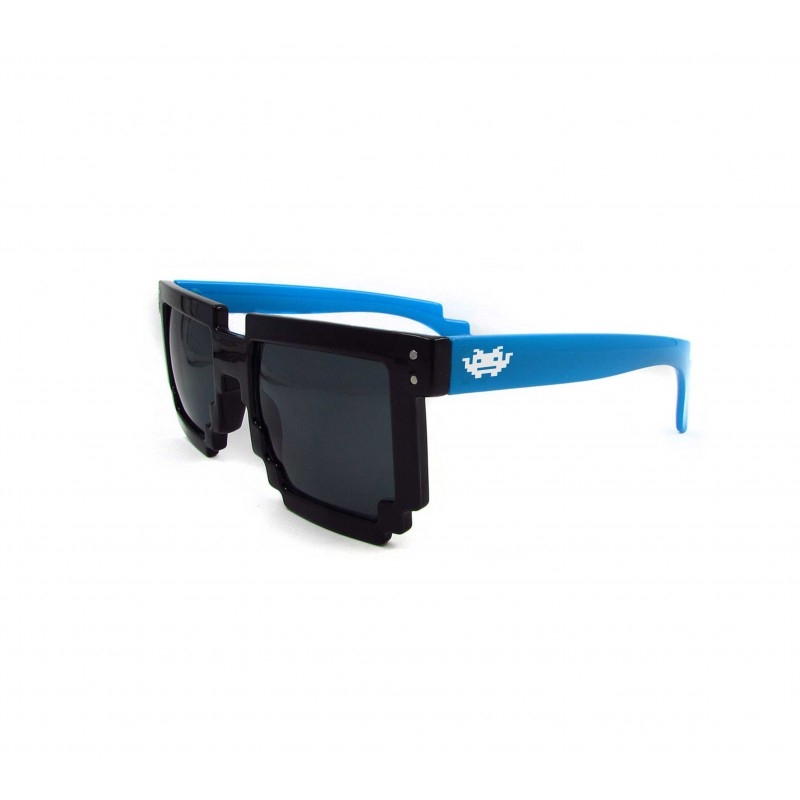 8 - BIT schwarz/blau Pixel Sonnenbrille