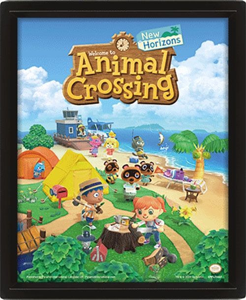 Animal Crossing - New Horizons - 26x20 3D Rahmenbild