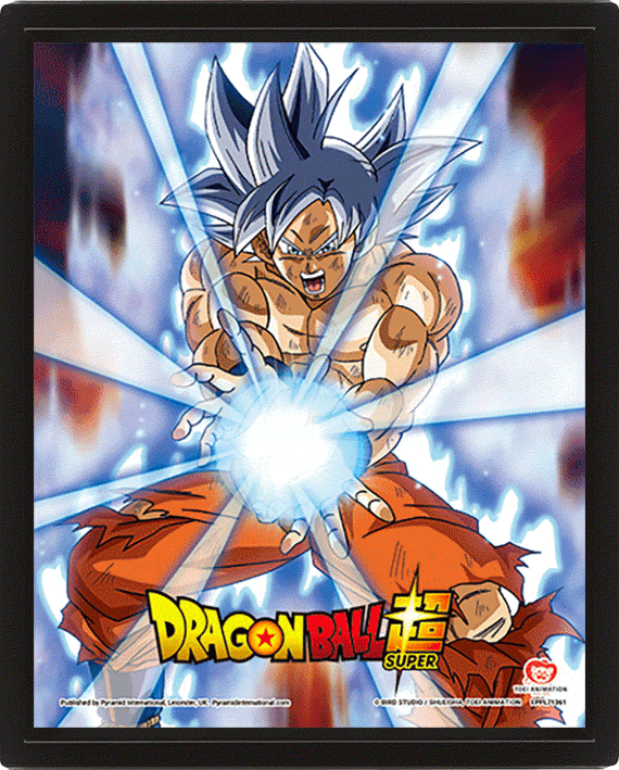 Dragonball Super - Son Goku - Ultra Instinct Kamehameha - 26x20cm Rahmenbild