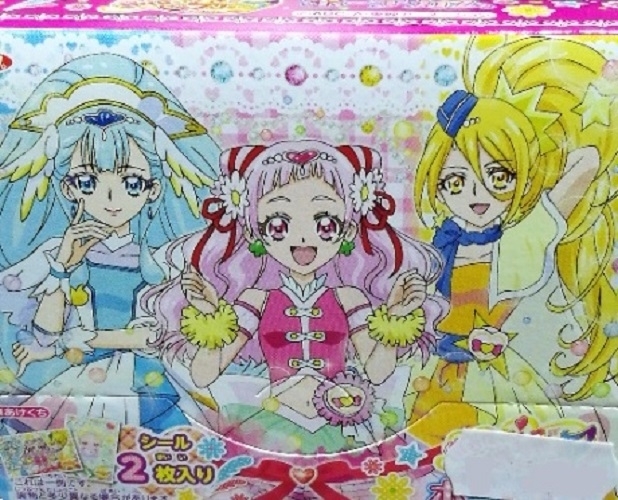 Go! Princess Pretty Cure Sammelaufkleber und Kaugummi