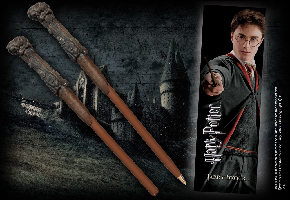 Harry Potter - Zauberstab-Stift mit Lesezeichen