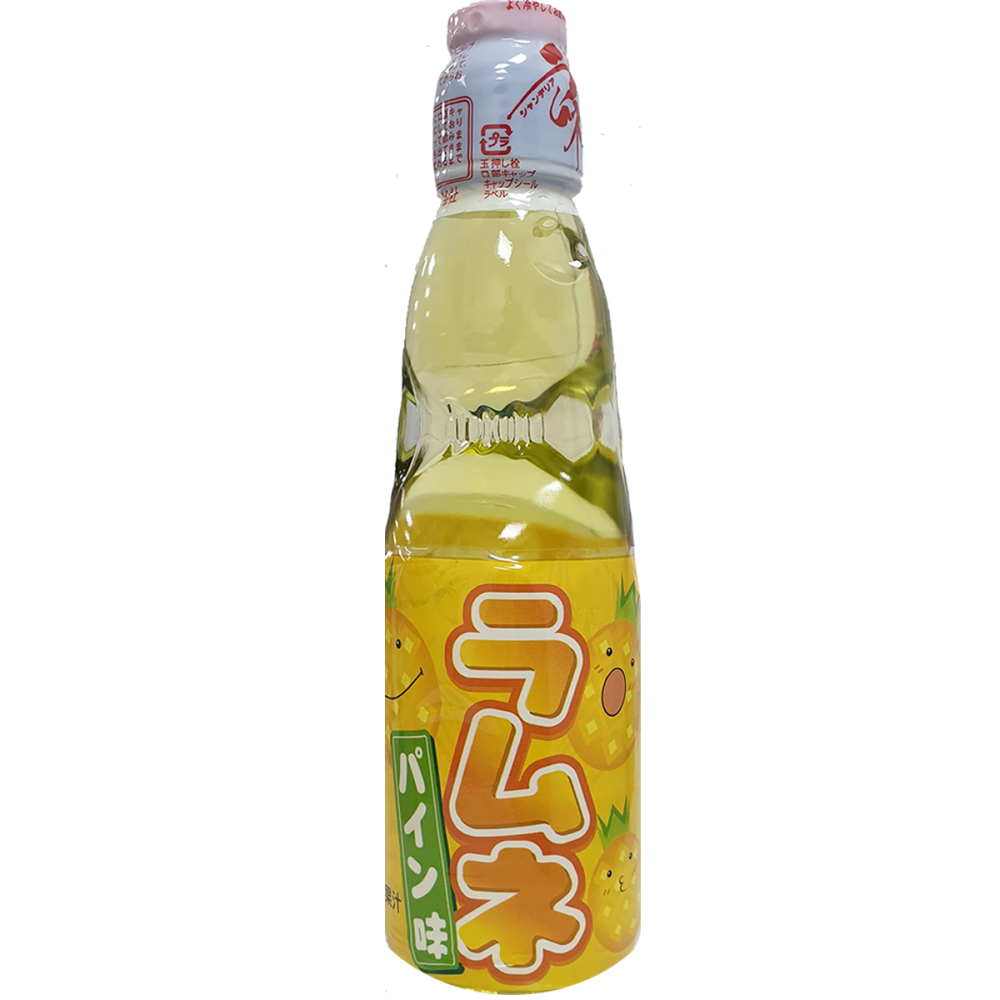 Japanische Limonade Ramune 200ml Flasche Geschmacksrichtung Ananas