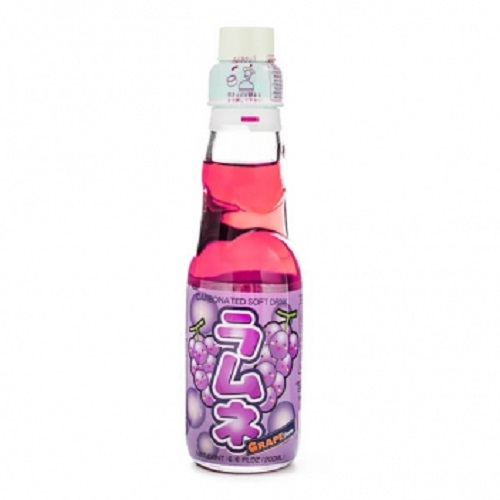 Japanische Limonade Ramune 200ml Flasche Geschmacksrichtung Grape Soda
