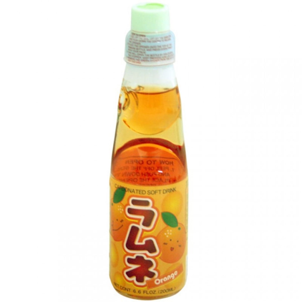 Japanische Limonade Ramune 200ml Flasche Geschmacksrichtung Orange