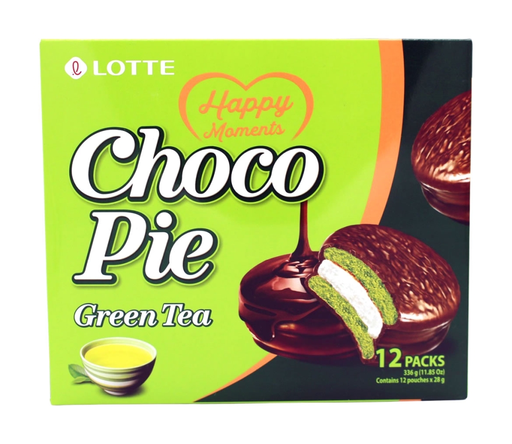 Lotte - Choco Pie - Grüner Tee - 384g Snack