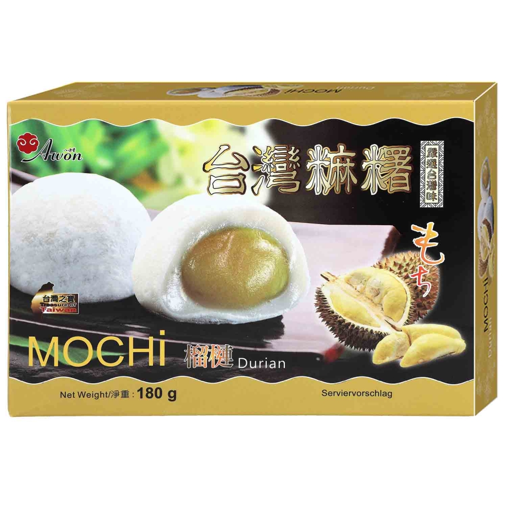 Mochi Klebreiskuchen mit Durian Geschmack 180g Snack