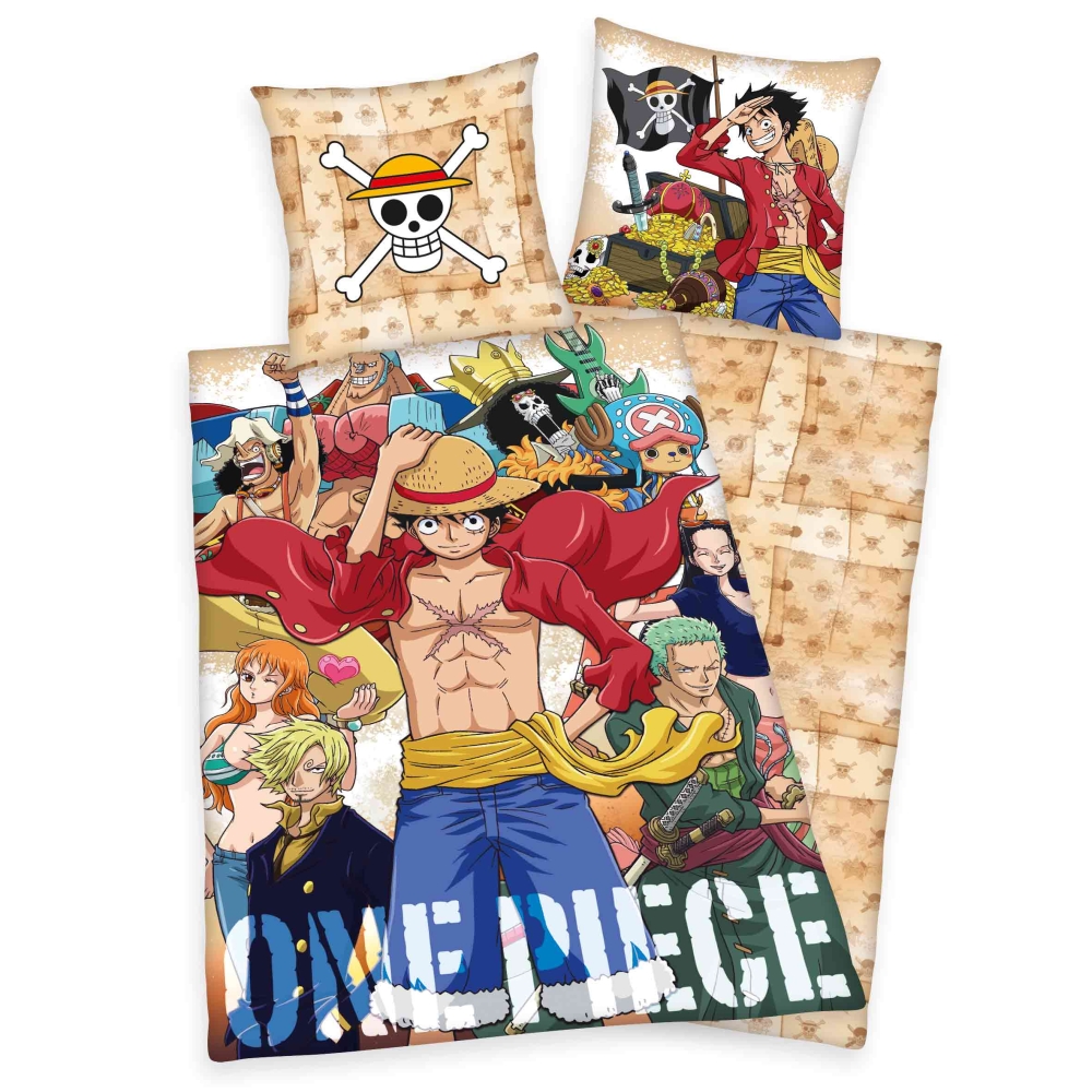 One Piece - Strohhut Crew - Bettwäsche-Set