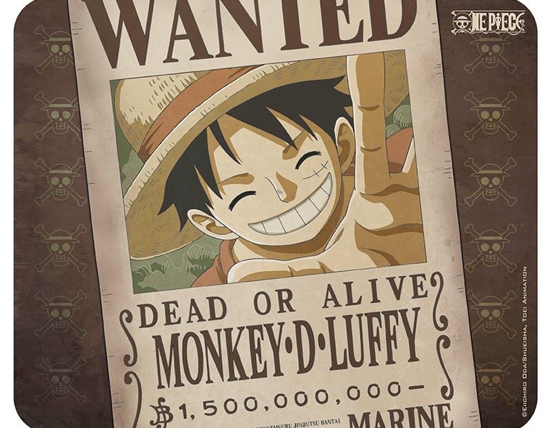One Piece - Wanted Luffy - flexibles Mauspad