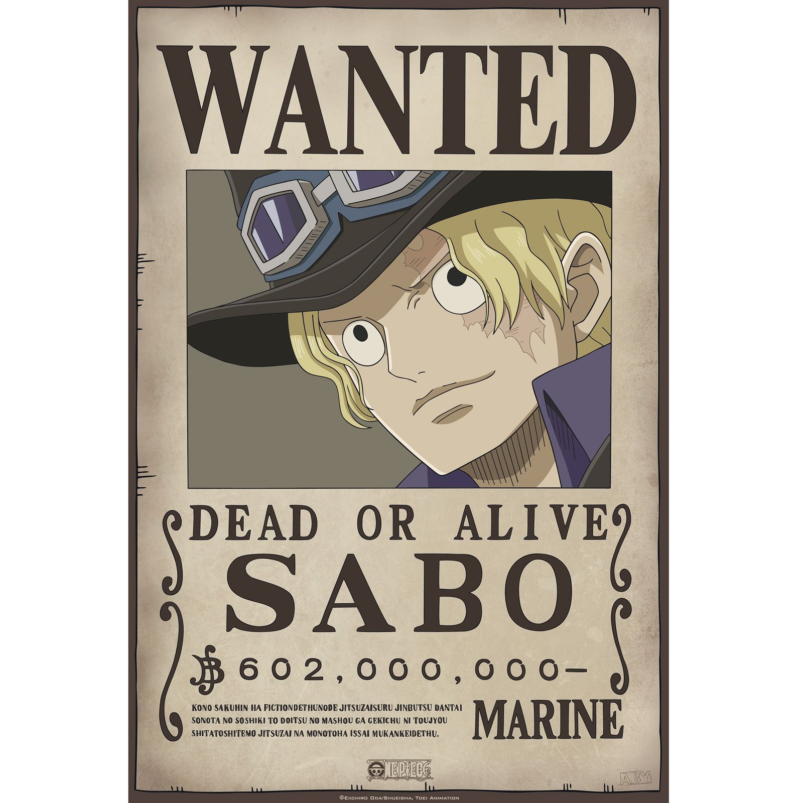 One Piece - Wanted Sabo - 52x35 Chibi-Poster