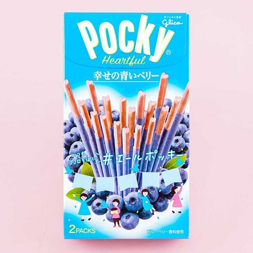 Pocky - Heartful Blueberry Choco - Biskuit - 55g