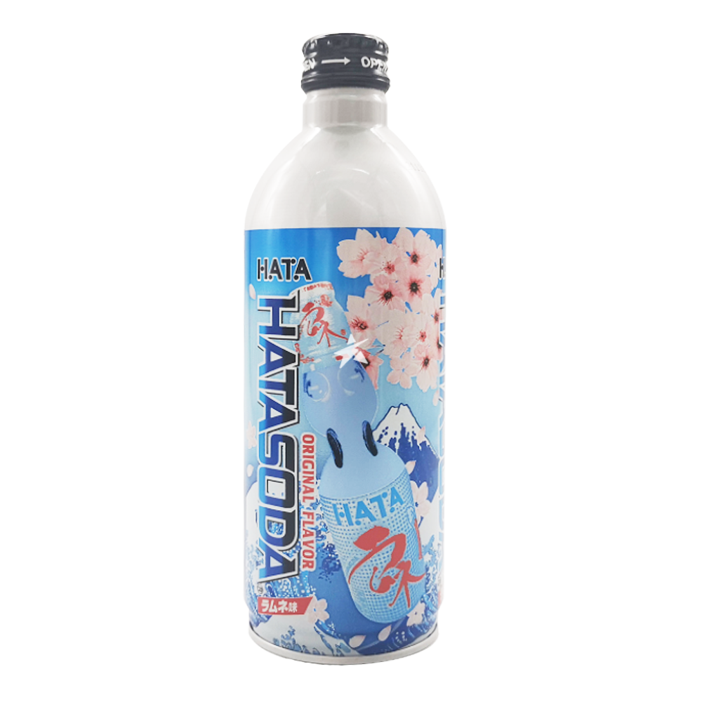 Hatasoda Japanische Limonade Ramune 500ml Flasche mit Drehverschluss, Geschmacksrichtung Original