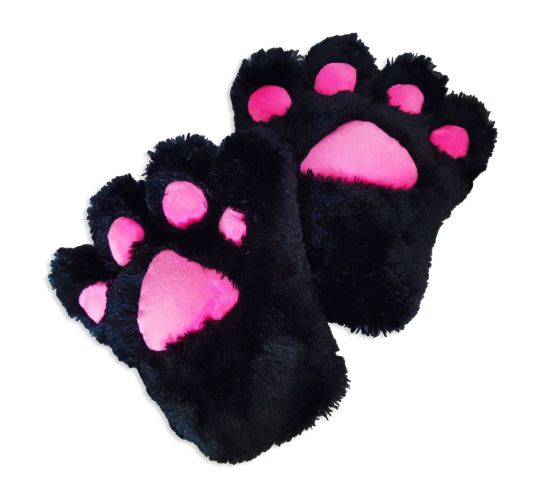 Catgirl-Katzen-Tatzen-Paar-2-Cosplay-Handschuhe-schwarz-1