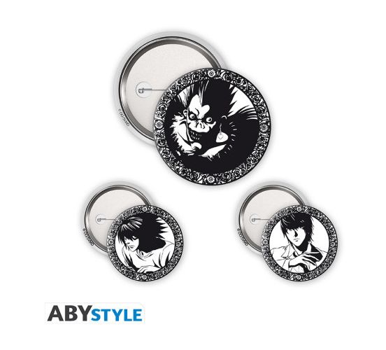 Death-Note-Light-L-Ryuk-Buttons-Set-1 Death-Note-Light-L-Ryuk-Buttons-Set-1