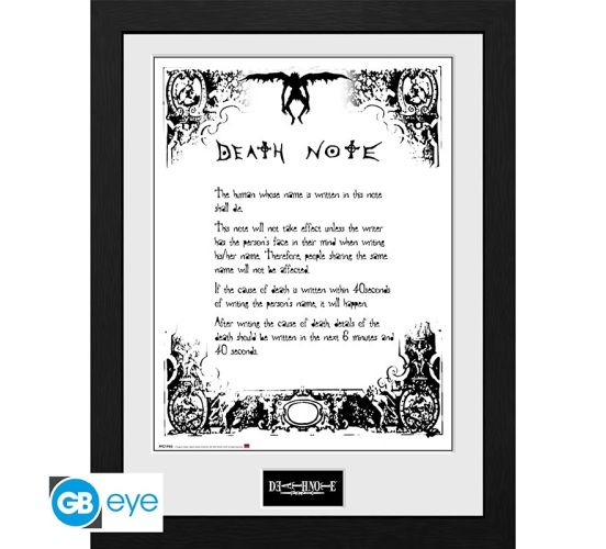 Death-Note-Regeln-des-Death-Notes-30x40-Rahmenbild-1