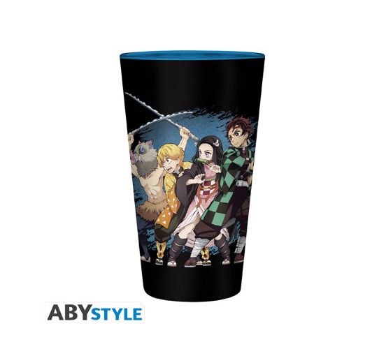 Demon-Slayer-Gruppe-400ml-Glas-1 Demon-Slayer-Gruppe-400ml-Glas-1