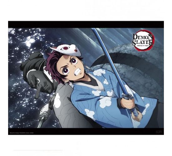 Demon-Slayer-Tanjiro-Urokodaki-52x38-Chibi-Poster-1