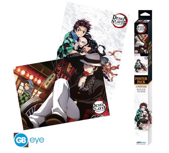 Demon-Slayer-TanjiroNezuko-Muzan-Chibi-Poster-Set-52x38-Post