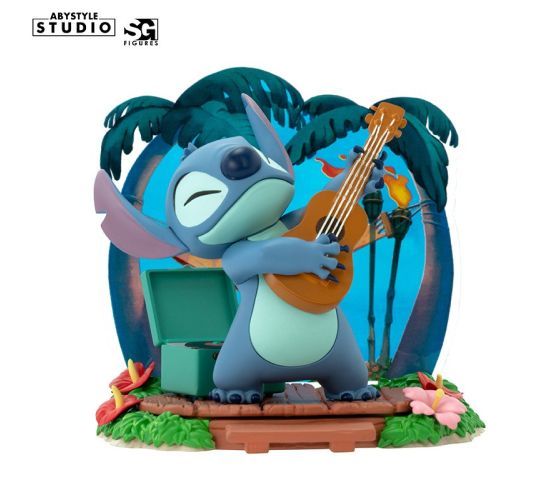 Disney-Lilo-Stitch-Stitch-Gitarre-10cm-PVC-Statue-1