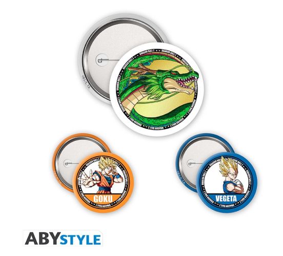 Dragon-Ball-Goku-Vegeta-Shenron-Badge-Pack-1 Dragon-Ball-Goku-Vegeta-Shenron-Badge-Pack-1