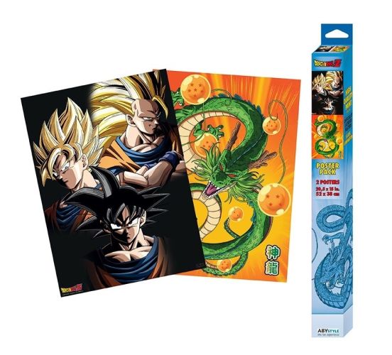 Dragonball-Z-Goku-Shenlong-Chibi-Poster-Set-52x38-Poster-1