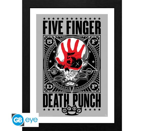 FIVE-FINGER-DEATH-PUNCH-Framed-print-Punchagram-30x40-1