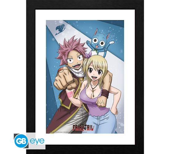 Fairy-Tail-Natsu-Lucy-30x40cm-Rahmenbild-1