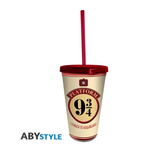 Harry-Potter-Hogwarts-Express-470ml-Becher-mit-Strohhalm-1