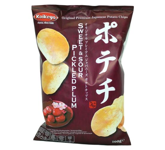 Koikeya-Kartoffelchips-gesalzene-Pflaume-100g-Snack-1 Koikeya-Kartoffelchips-gesalzene-Pflaume-100g-Snack-1