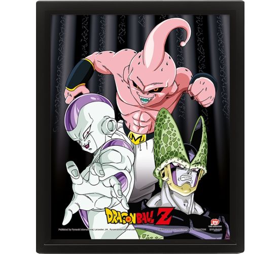 Mage-World-Exklusive-Dragonball-Z-Villians-26x25cm-3D-Rahmen