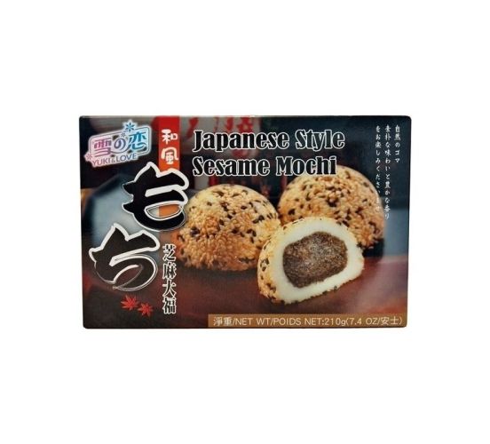 Mochi-Klebreiskuchen-Sesam-in-Geschenk-Box-210g-Yuki-Love-1