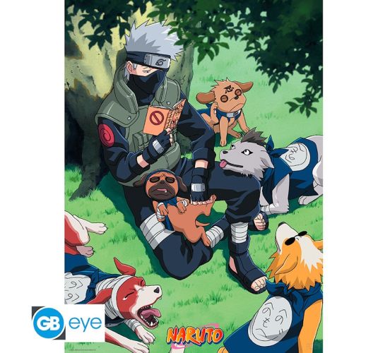 Naruto-Kakashi-Hunde-52x38cm-Chibi-Poster-1