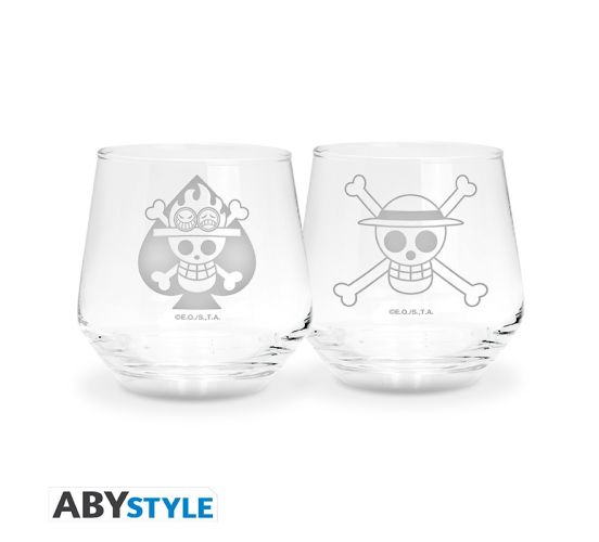 ONE-PIECE-2-Glass-Set-Luffy-Ace-1 ONE-PIECE-2-Glass-Set-Luffy-Ace-1
