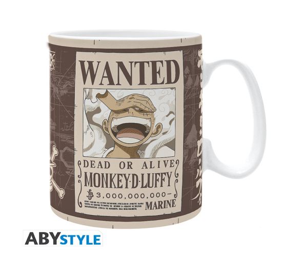 ONE-PIECE-Luffy-Wanted-460ml-Tasse-1