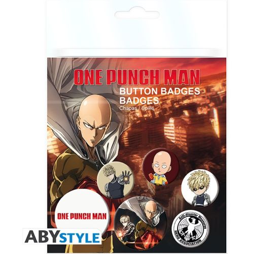 ONE-PUNCH-MAN-Saitama-Genos-Button-Set-Button-1