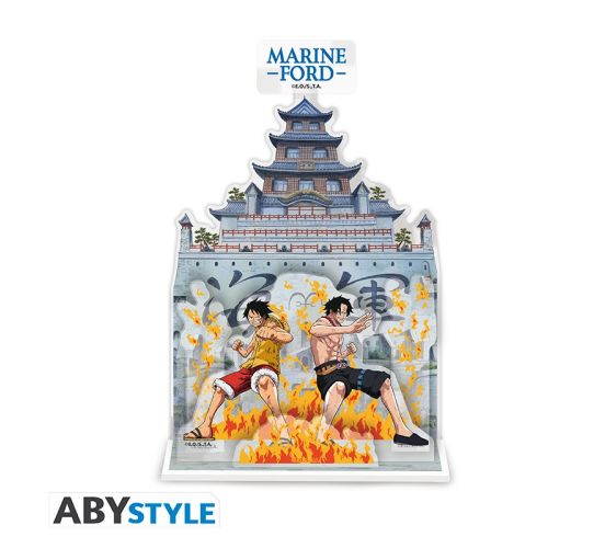 One-Piece-Luffy-Ace-Marineford-16cm-Acrylfigur-1