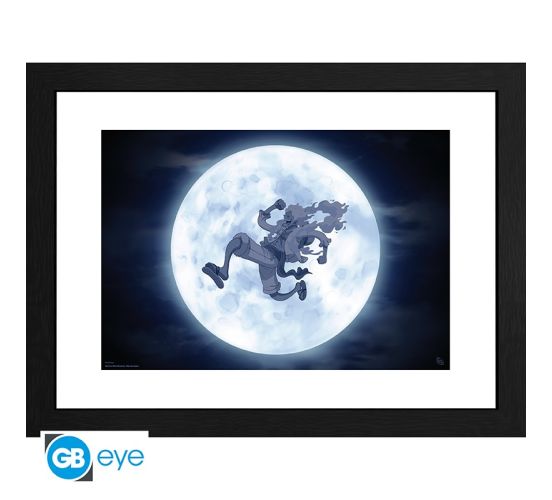 One-Piece-Luffy-Gear-5-Nika-30x40cm-gerahmtes-Bild-1