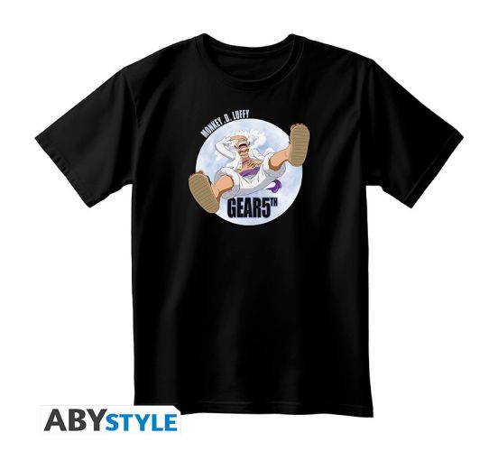 One-Piece-Luffy-Gear-5-schwarz-T-Shirt-1