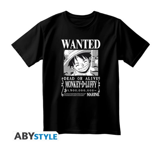 One-Piece-Luffy-Wanted-schwarz-T-Shirt-1 One-Piece-Luffy-Wanted-schwarz-T-Shirt-1