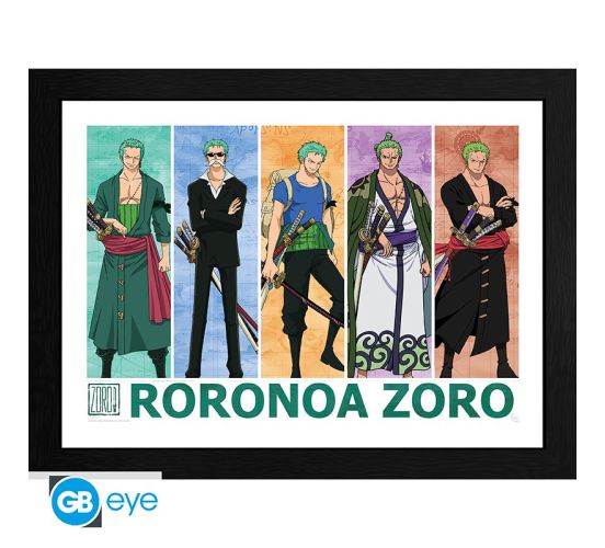 One-Piece-Piratenjaeger-Zoro-30x40cm-Rahmenbild-1