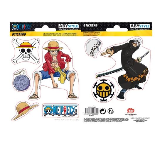 One-Piece-Ruffy-Law-Sticker-Set-1