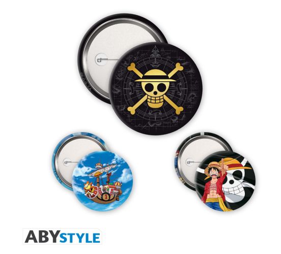One-Piece-Skull-Luffy-Badge-Pack-Buttons-1