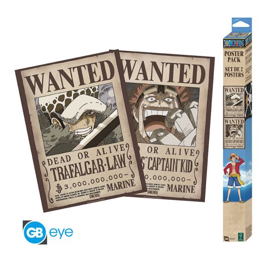 One-Piece-Wanted-Law-Kid-Set-2-Chibi-52x38cm-Poster-1