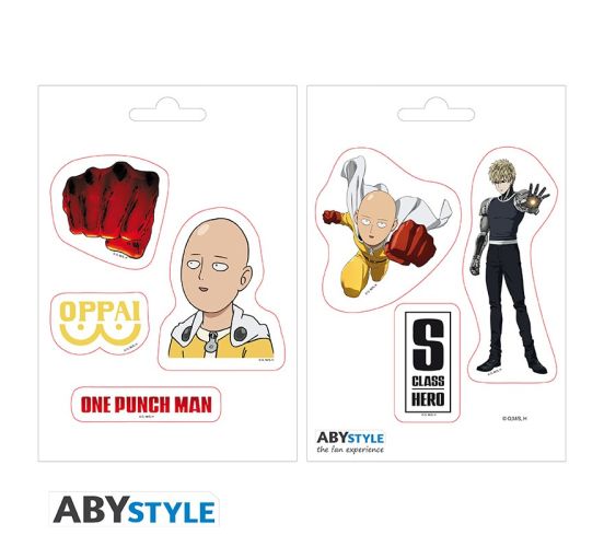 One-Punch-Man-Saitama-and-Icons-16x11cm-Stickers-1
