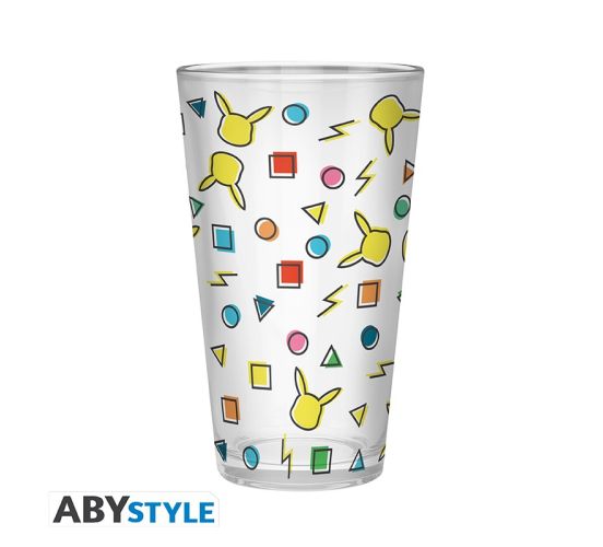 Pokemon-Pikachu-Muster-400ml-Glas-1