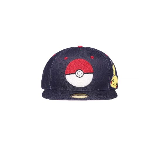 Pokemon-Pokeball-Pikachu-Denim-Snapback-1