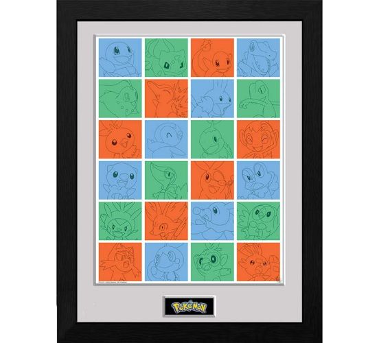 Pokemon-Starter-Pokemon-Raster-Gerahmtes-Bild-1 Pokemon-Starter-Pokemon-Raster-Gerahmtes-Bild-1