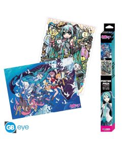 Hatsune-Miku-Miku-Friends-Chibi-Poster-Set-52x38cm-Poster-1
