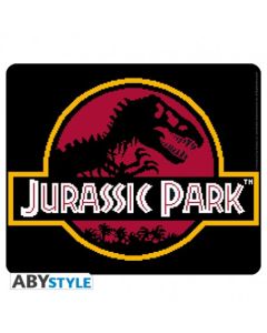 Jurassic Park - Pixel Logo - Flexibles Mauspad