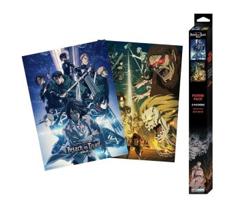 Attack-on-Titan-Charaktere-Titanen-Chibi-Poster-Set-52x38-Po