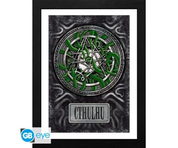 Cthulhu - Necronomicon - 30x40cm Rahmenbild